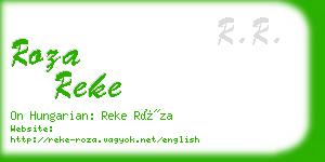 roza reke business card